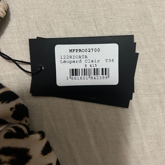 Maje Leopard Print Dress NWTs Size 36 (US size 4) - Picture 4 of 4